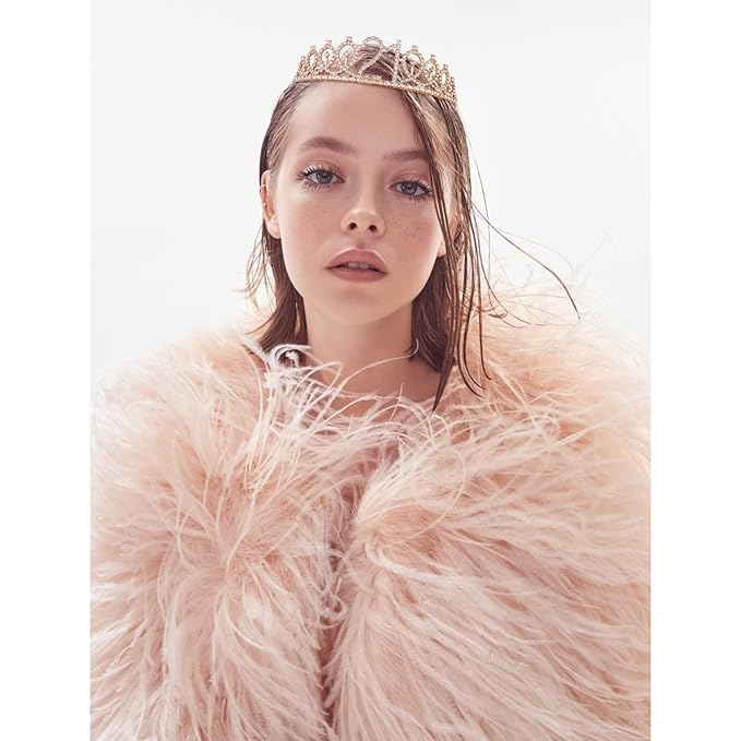 CIEHER Rose Gold 21st Birthday Sash, Tiara and Decorations - Elegant 21 Year Old Birthday Gift Set