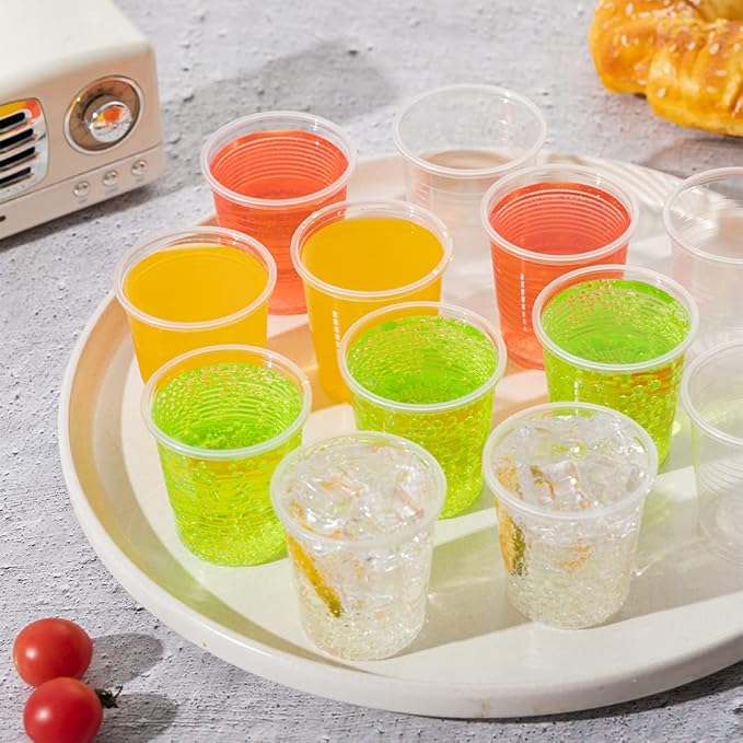 SIUQ 600 Pack 3 oz Clear Plastic Cups, Disposable Bathroom Mouthwash Cups, Small Plastic Drinking Cup for Ice Tea, Tasting, Party, Picnic, BBQ, Travel and Event