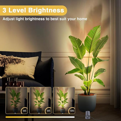 6W RGBW Uplighting Indoor Color Changing Up Lights Indoor with Remote Dimmable LED Spot Lights for Home Aluminum Accent Lighting for Party Plant Decor with 5.9 FT Plug Cord, 2 Pack