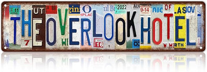 Vintage The Overlook Hotel Wall Decor Street Signs Home Bar Coffee Metal Tin Signs 16 x 4 Inches