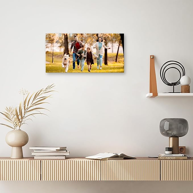 DBLAKI Personalized Custom Canvas Prints - Custom Framed Canvas Prints With Your Photos,Printed Photo To Canvas Wall Art Ideal for Home Decor Gifts Keepsakes 24" x12"