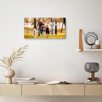 DBLAKI Personalized Custom Canvas Prints - Custom Framed Canvas Prints With Your Photos,Printed Photo To Canvas Wall Art Ideal for Home Decor Gifts Keepsakes 24" x12"