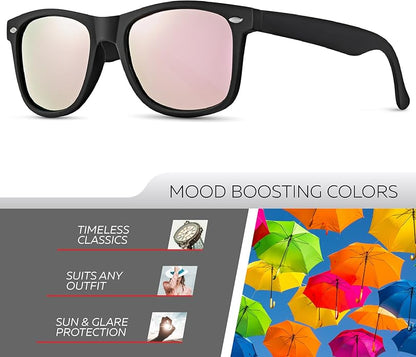 Retro Rewind Polarized Sunglasses for Men and Women - UV Protection Classic Sun Glasses