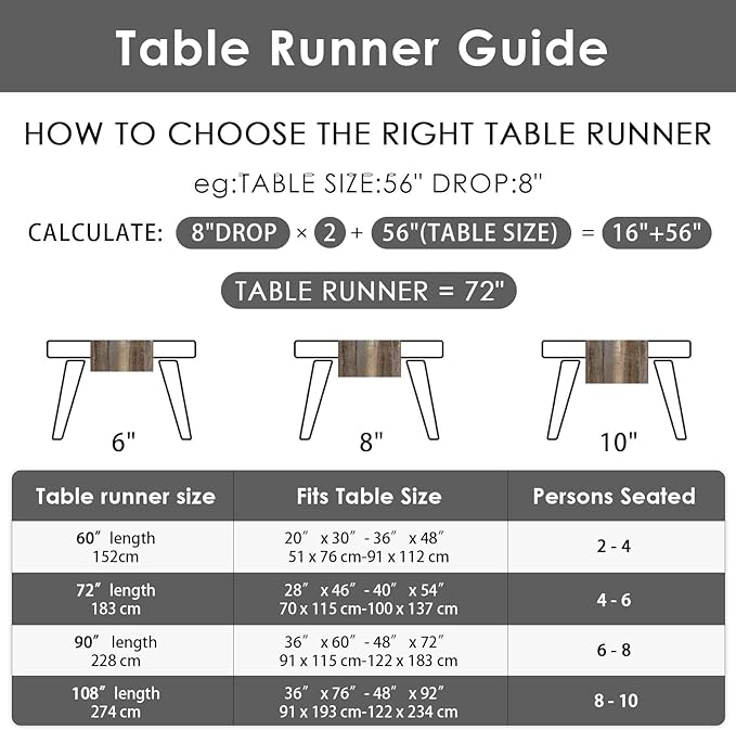 Emvency Farmhouse Table Runner, Abstract Grey and Dark Brown Art Painting for Kitchen Coffee Table Family Dinners Holiday Parties Wedding Events Decor(13x60 inch)
