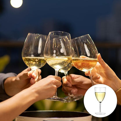 32 PCS Clear Disposable Plastic Champagne Flutes, 8 Oz Plastic Champagne Glasses, DisposableFlutes for Party, Disposable Wine Glasses Cocktail Cups for Home Daily Life Party Birthday Wedding Toasting