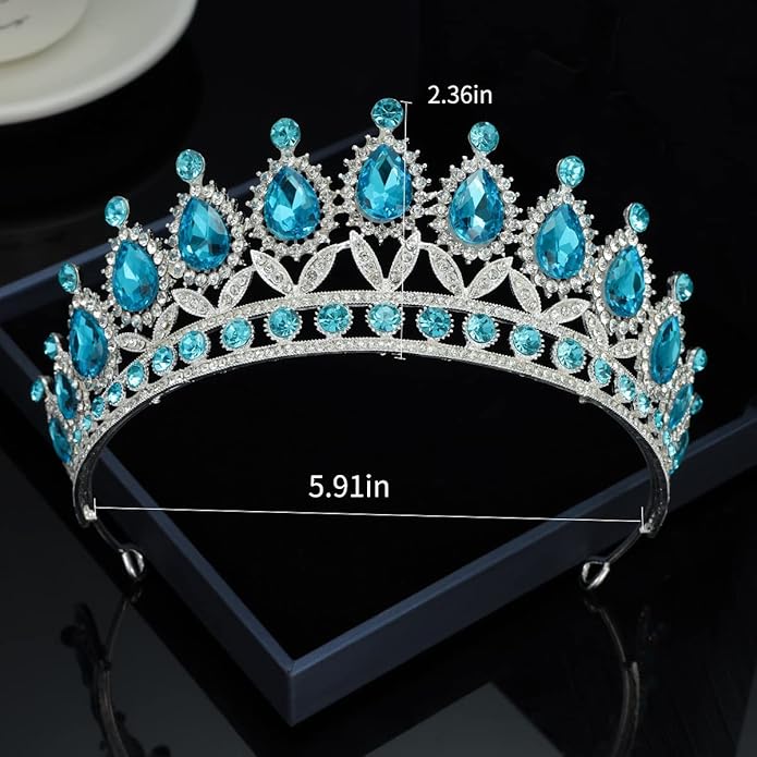 Kamirola Tiaras Princess Crown for Women and Girls Crystal Headbands for Bridal, Princess for Wedding and Party(TR21)