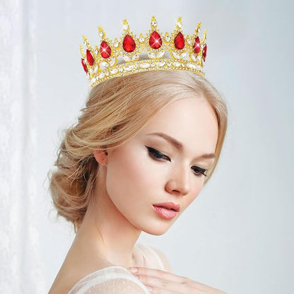 Queen Crown Rhinestone Wedding Crowns and Tiaras for Women Costume Party Hair Accessories Princess Birthday Crown Crystal Bridal