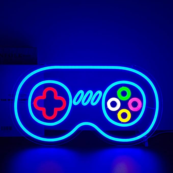 Game Neon Sign, Neon Signs for Wall Decor Neon LED Signs Gaming Room Neon Light Up Signs Home Decor for Bedroom Club Party Bar Shop USB Operated