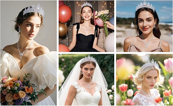 Kamirola - Queen Crown and Tiaras Princess Crown for Women and Girls Crystal Headbands for Bridal, Princess for Wedding and Party（01）