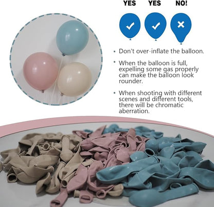 Gender Reveal Balloon Arch Kit 139Pcs Dusty Pink and Fog Blue Balloons White Sand Balloons for Boho Wedding Bride Anniversary Birthday Baby Shower Bridal Bear Theme Decorations