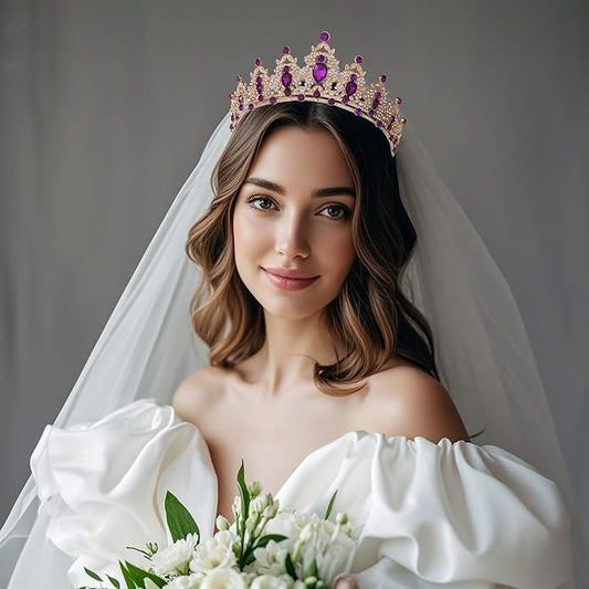 Kamirola - Queen Crown and Tiaras Princess Crown for Women and Girls Crystal Headbands for Bridal, Princess for Wedding and Party（01）