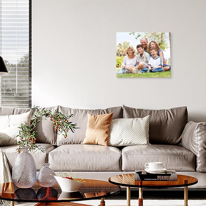 DBLAKI Personalized Custom Canvas Prints - Custom Framed Canvas Prints With Your Photos,Printed Photo To Canvas Wall Art Ideal for Home Decor Gifts Keepsakes 12" x10"