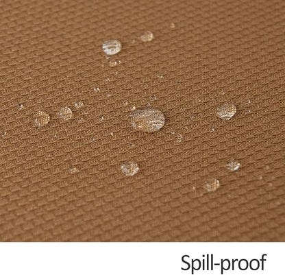 maxmill Textured Rectangular Tablecloth Water Resistance Antiwrinkle Spillproof Soft Jacquard Table Cloth for Fall Harvest Thanksgiving Parties and Holiday Dinners, 60 x 104 Inch, Amber Bronze