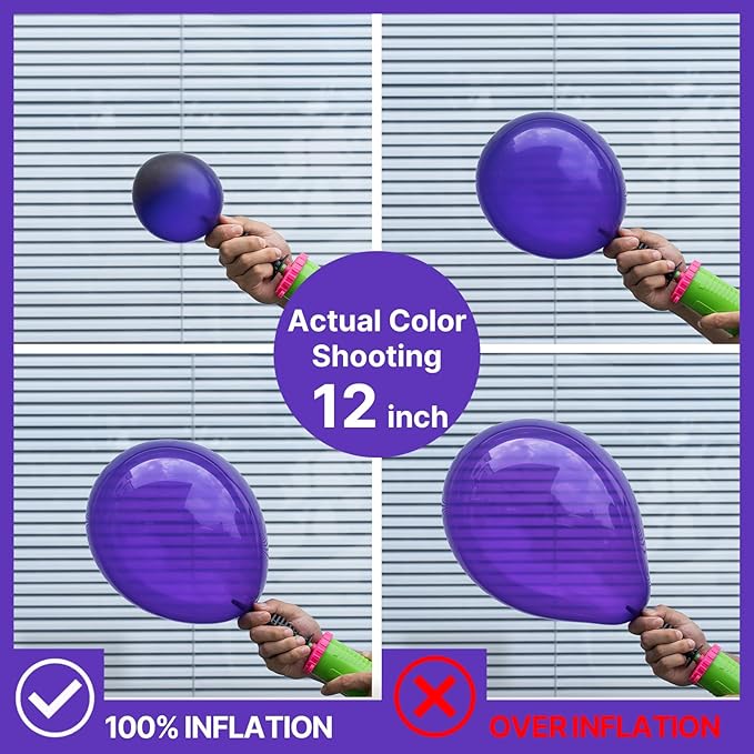 PartyWoo Dark Purple Balloons 155pcs Different Sizes of 18 12 10 5 Inch Royal Purple Balloon Arch Kit Garland for Birthday Baby Shower Graduation Anniversary Bachelorette Party Decorations Purple-Y16