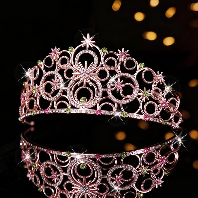 Stellar Crown for Women & Princess Tiaras, Wicth Merch Hat Accessories for Halloween, Bubble Headpiece for Women Party Dress Outfits