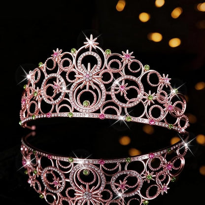 Stellar Crown for Women & Princess Tiaras, Wicth Merch Hat Accessories for Halloween, Bubble Headpiece for Women Party Dress Outfits