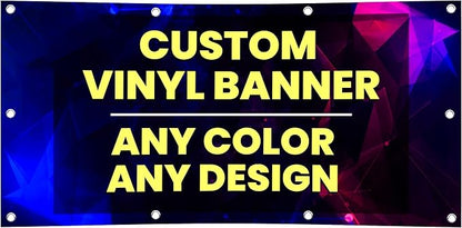 Custom Banner Printing, Vinyl Banners, Any Size Any Color Banners, Outdoor/Indoor, Banner Printed Background, Banner Event Business Party (6'x20')