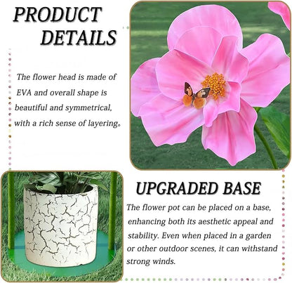 5.8 Ft Giant Artificial Flowers for Decoration,Large EVA Flower Decor,Wedding Arrangements, Birthday Party Banquet Background,Hotel,Office,Window Display(Pink)