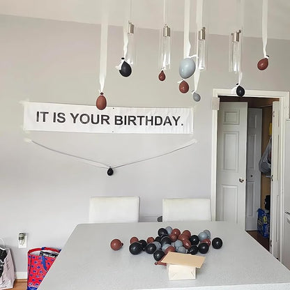 110 PCS It Is Your Birthday Banner Set, The Office Merchandise Banner with Metal Hanging Grommets, Balloons, Plates, Cups, Napkins,Streamer and Tape for Birthday Party Supplies Decorations