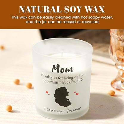 Rose Scented Soy Candles Non Toxic - Fall Decor Aromatherapy Candle | Luxury Fragrance Oil | 50-Hour Burn Time | Eco Lead-Free Wick | for Home Birthday Christmas Gifts for Women Mom