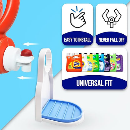 Simplation [2 Pack] Laundry Detergent Cup Holder, Detergent Drip Catcher (Upgraded Drip Tray), No More Mess or Leaks, Grip Style
