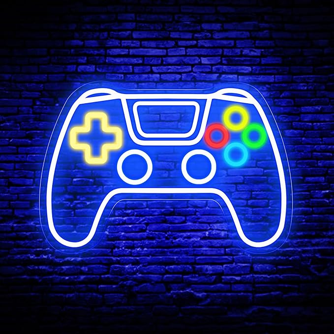 Gamer Neon Sign,Lightup Signs for Gamer Zone Video Room Bedroom Wall Art Decor,USB Powered,Gamer Best Gifts for Teens, Boys, Kids.