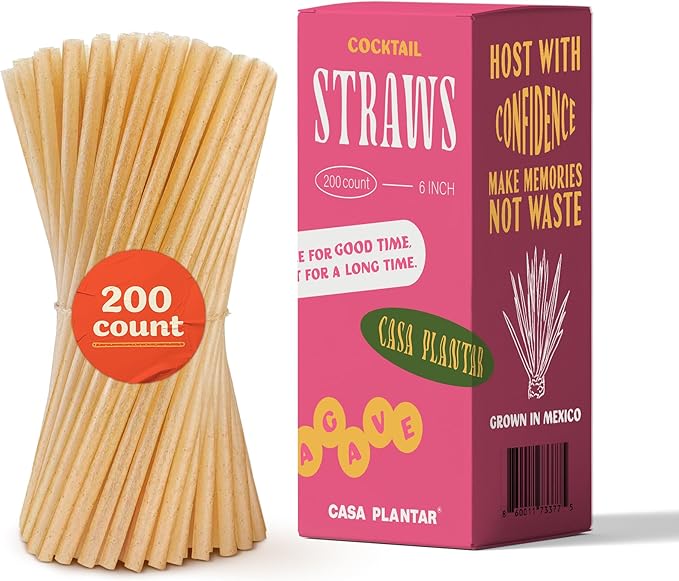 Cocktail 6" Agave Straws - 200 CT