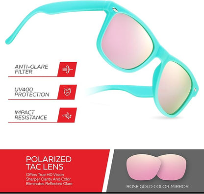 Retro Rewind Polarized Sunglasses for Men and Women - UV Protection Classic Sun Glasses