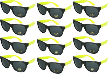 EDGEIWEAR 80s Neon Party Sunglasses for Adult Party Favors with CPSIA certified-Lead(Pb) Content Free