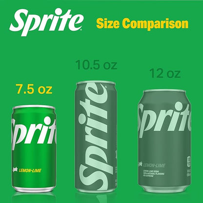 Sprite Lemon Lime Soda Soft Drinks, 7.5 fl oz, 10 Pack
