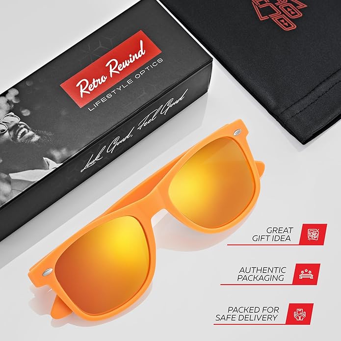 Retro Rewind Polarized Sunglasses for Men and Women - UV Protection Classic Sun Glasses