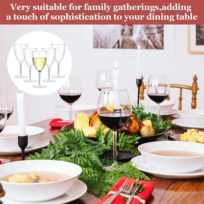 32 PCS Clear Disposable Plastic Champagne Flutes, 8 Oz Plastic Champagne Glasses, DisposableFlutes for Party, Disposable Wine Glasses Cocktail Cups for Home Daily Life Party Birthday Wedding Toasting