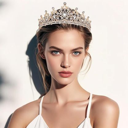Kamirola - Queen Crown and Tiaras Princess Crown for Women and Girls Crystal Headbands for Bridal, Princess for Wedding and Party（01）