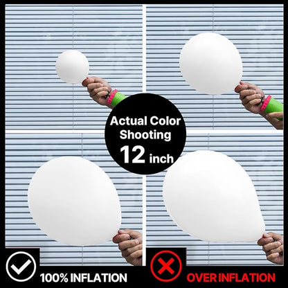 PartyWoo White Balloons 101pcs 12 Inch Matte White Latex Balloons for Wedding Bridal Graduation Engagement Baby Shower Gender Reveal Easter Anniversary Birthday Tea Party Decorations White-Y13