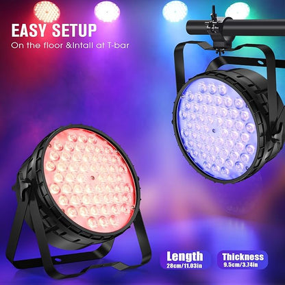 Betopper 54 * 4W High CRI Par Light, CRI/RA>90 RGBW 4 in 1 Ultra-Bright LED Stage Lights,Up to 5500 Lm Party Lighting, Party Disco DJ Lights for Photography Video Wedding Show, 4 Packs
