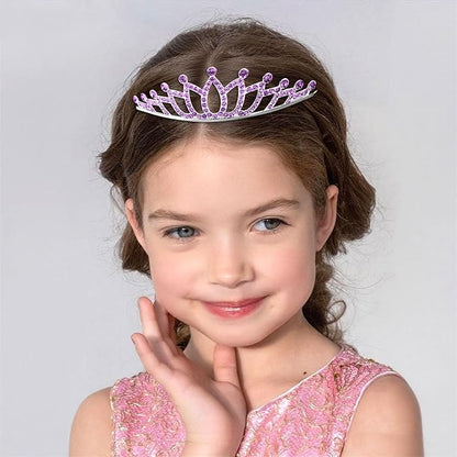 10 Pcs Purple Crowns Rapunzel Tiaras Headband for Women Girls - Bulk Princess Tiara with Purple Crystals for Rapunzel Outfits Costumes Prom Pageants Halloween Cosplay Parties