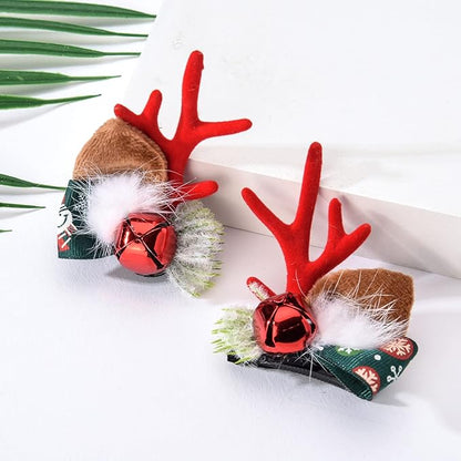 TOECWEGR Christmas Reindeer Antlers Headband Hair Clips Hair Hoop Girl Holiday Beauty Headdress