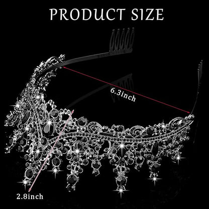 Tiaras and Crowns for Women Princess Crystal Tiara Crown with Comb Rhinestone Hair Accessories