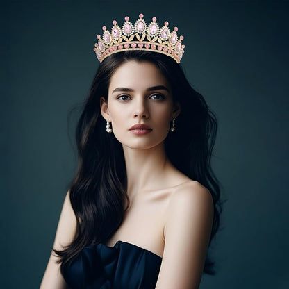 Kamirola Tiaras Princess Crown for Women and Girls Crystal Headbands for Bridal, Princess for Wedding and Party(TR21)