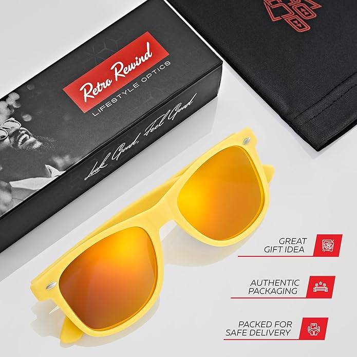Retro Rewind Polarized Sunglasses for Men and Women - UV Protection Classic Sun Glasses