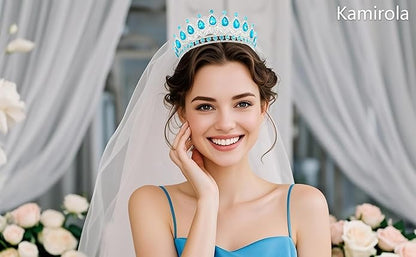 Kamirola Tiaras Princess Crown for Women and Girls Crystal Headbands for Bridal, Princess for Wedding and Party(TR21)