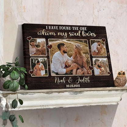 Dem Canvas Personalized Canvas Prints, I Have Found The One, Couple Romance Gifts, Wedding Gifts For Couple Custom Canvas Anniversary Valentine Gift For Wedding Canvas Engagement Gift (36x24)