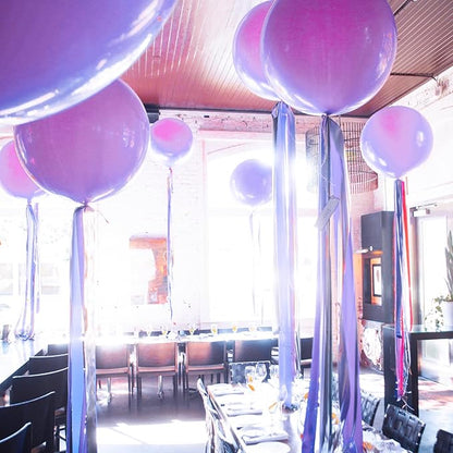 PartyWoo Lavender Balloons 4pcs 36 Inch Light Pastel Purple Lilac Purple Latex Helium Balloons for Birthday Baby Shower Graduation Wedding Anniversary Bridal Shower Party Decorations Purple-Q10