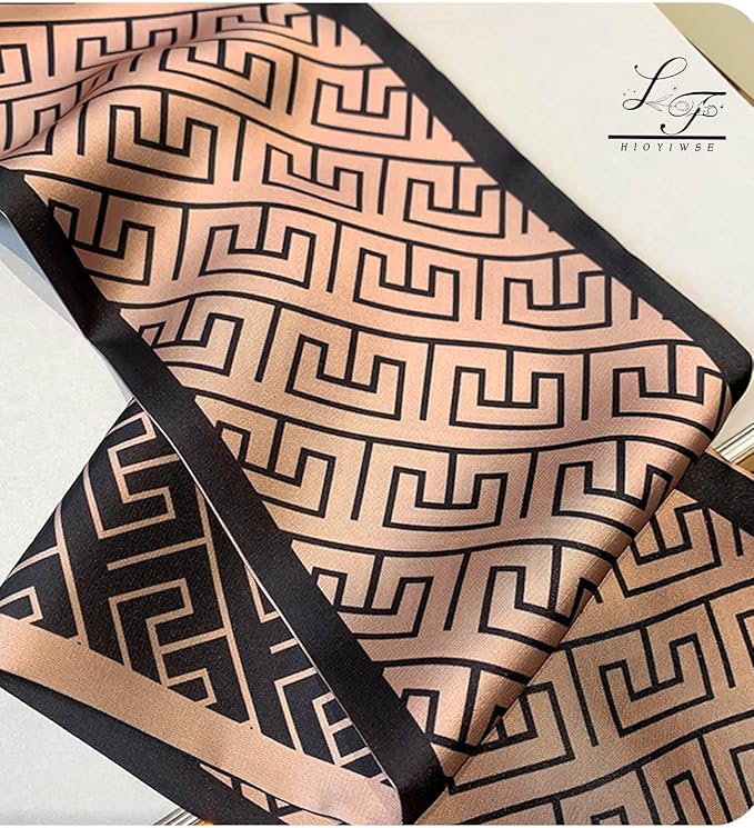 Head Scarf Hair Neck Scarves For Women Purse Bag Scarfs For Handbags Silky Long Thin Satin Headscarf Fashion