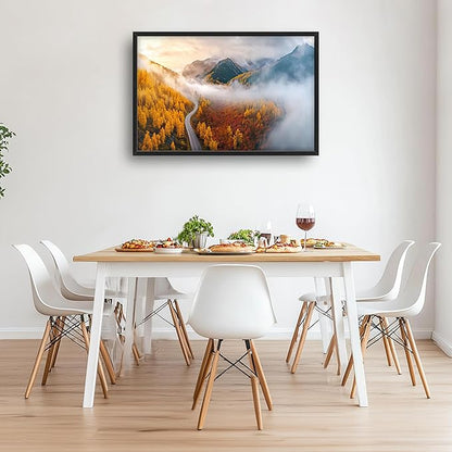 Mountain Large Wall Art Framed Wall Decor for Living Room, Mountains Forest Pictures Oversized Canvas Print Painting Modern Extra Large Framed Artwork for Bedroom Office Home Decor 36"x24"