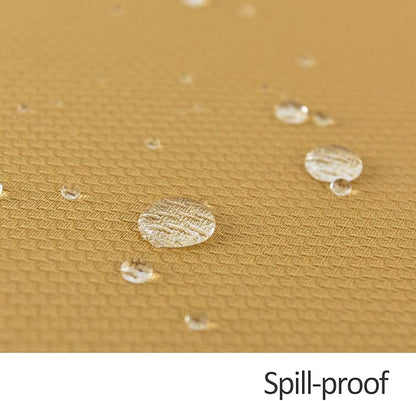 maxmill Textured Rectangular Tablecloth Water Resistance Antiwrinkle Spillproof Soft Jacquard Table Cloth for Dining Room, Buffet Banquet Parties and Holiday Dinners, 60 x 104 Inch, Ochre Yellow