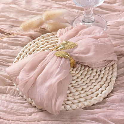 Socomi Pink Cheesecloth Napkins Fall Thanksgiving Cheese Cloths Gauze Set of 10 Boho Washable Dinner Table Napkins for Wedding Party Baby Shower Birthday Party Decor