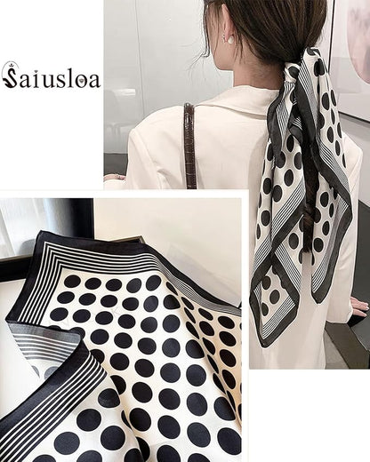 Neck Scarf For Womens Silky Head Scarves Hair Bandanas Square Scarf Fashion Accessories lightweight
