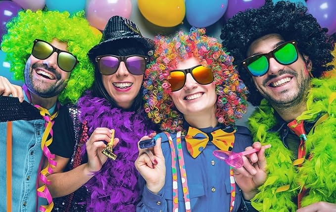 Fsmiling Neon Sunglasses Bulk Adult Party Sunglasses 80s Glasses Shades for Men Women Party Favors-30 Pack,UV Protection