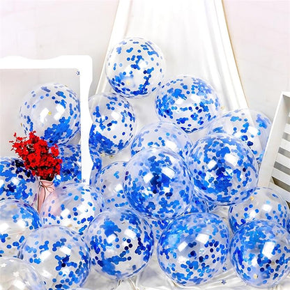 Blue Table Confetti 0.59 inch Metallic Foil Confetti for Wedding Birthday Party Confetti Decoration (2.12 oz /1 pack)